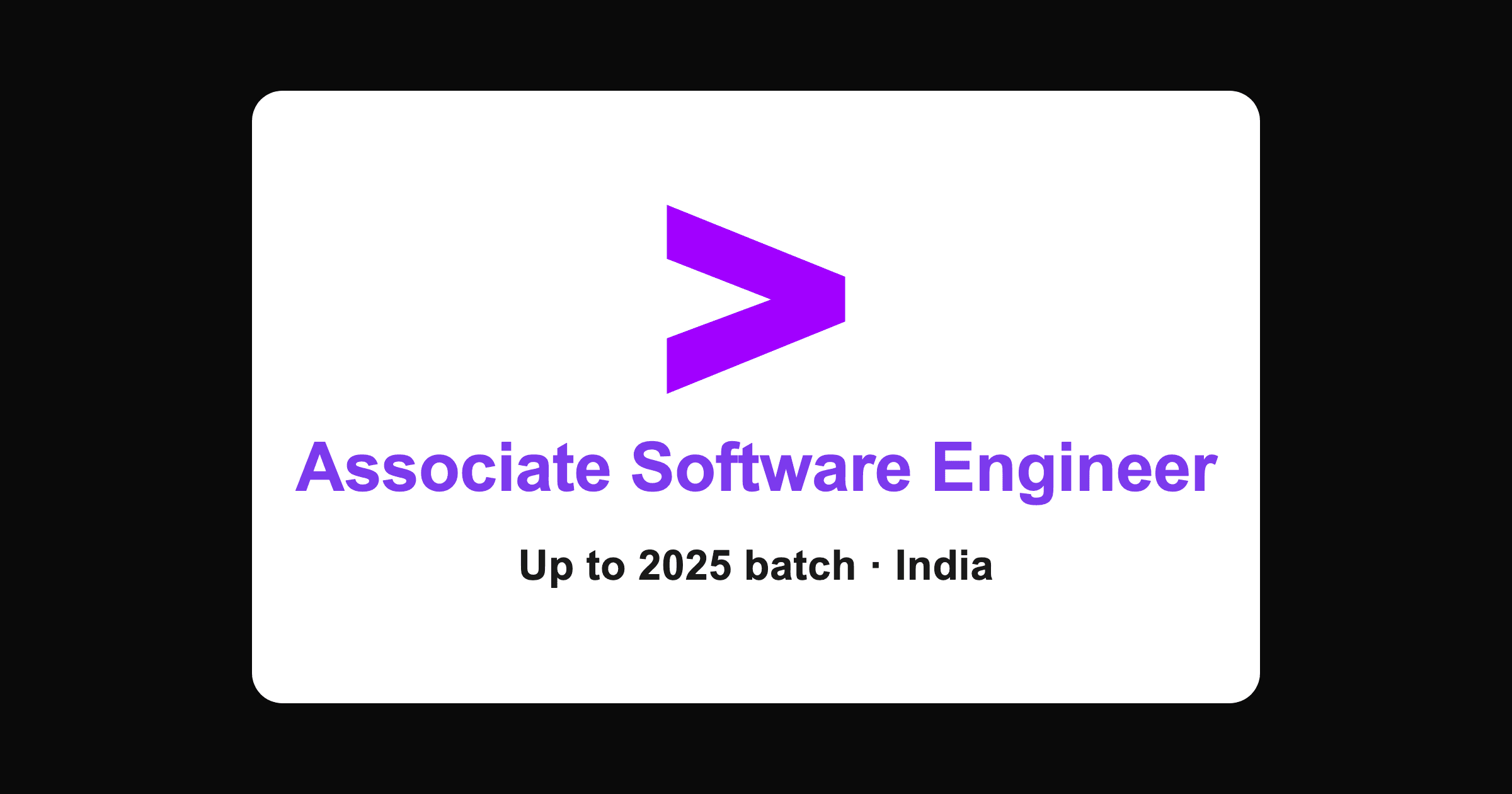Accenture Associate Software Engineer off campus drive 2026