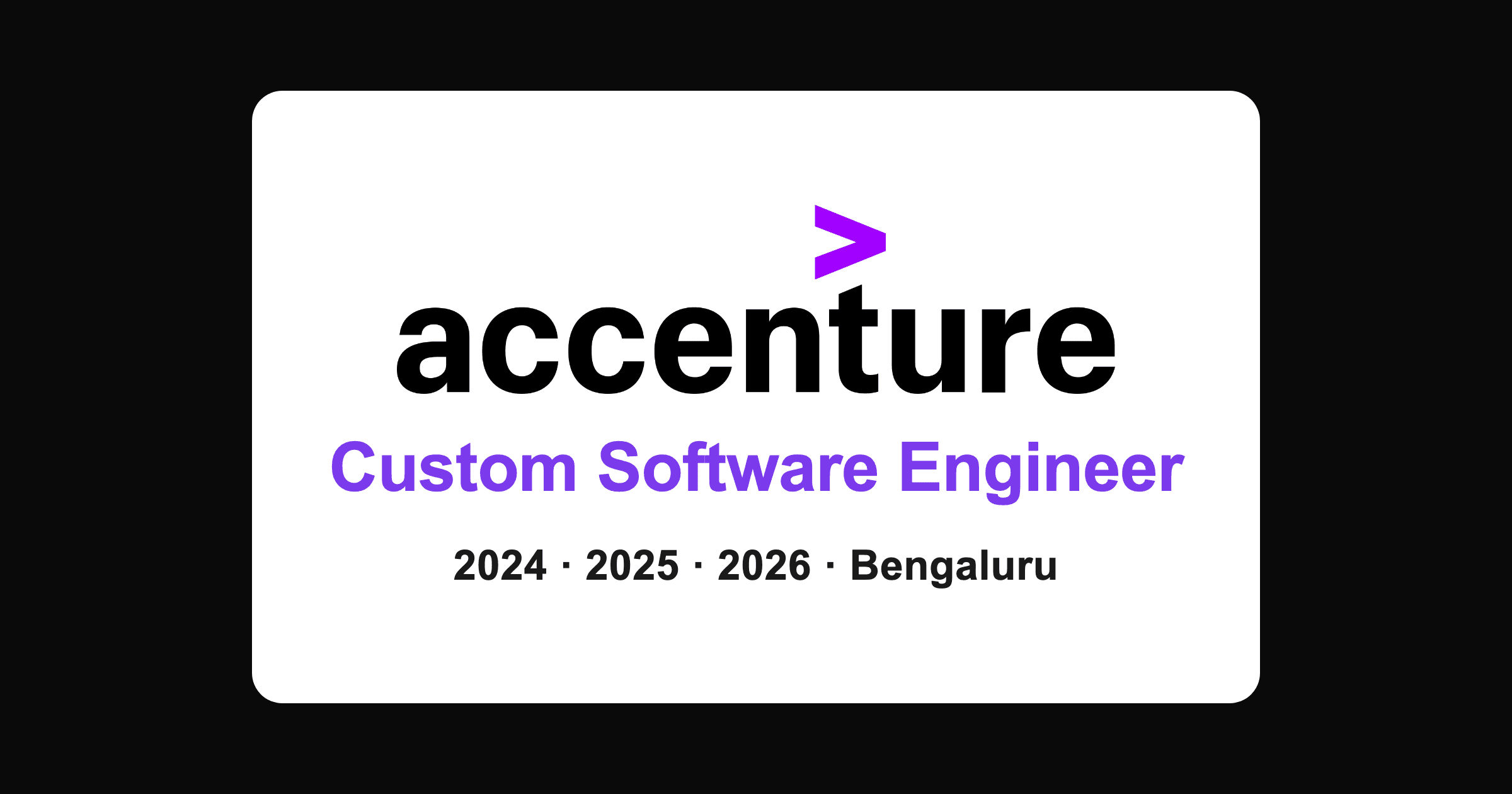 Custom Software Engineer at Accenture Bengaluru (0-2 Years)