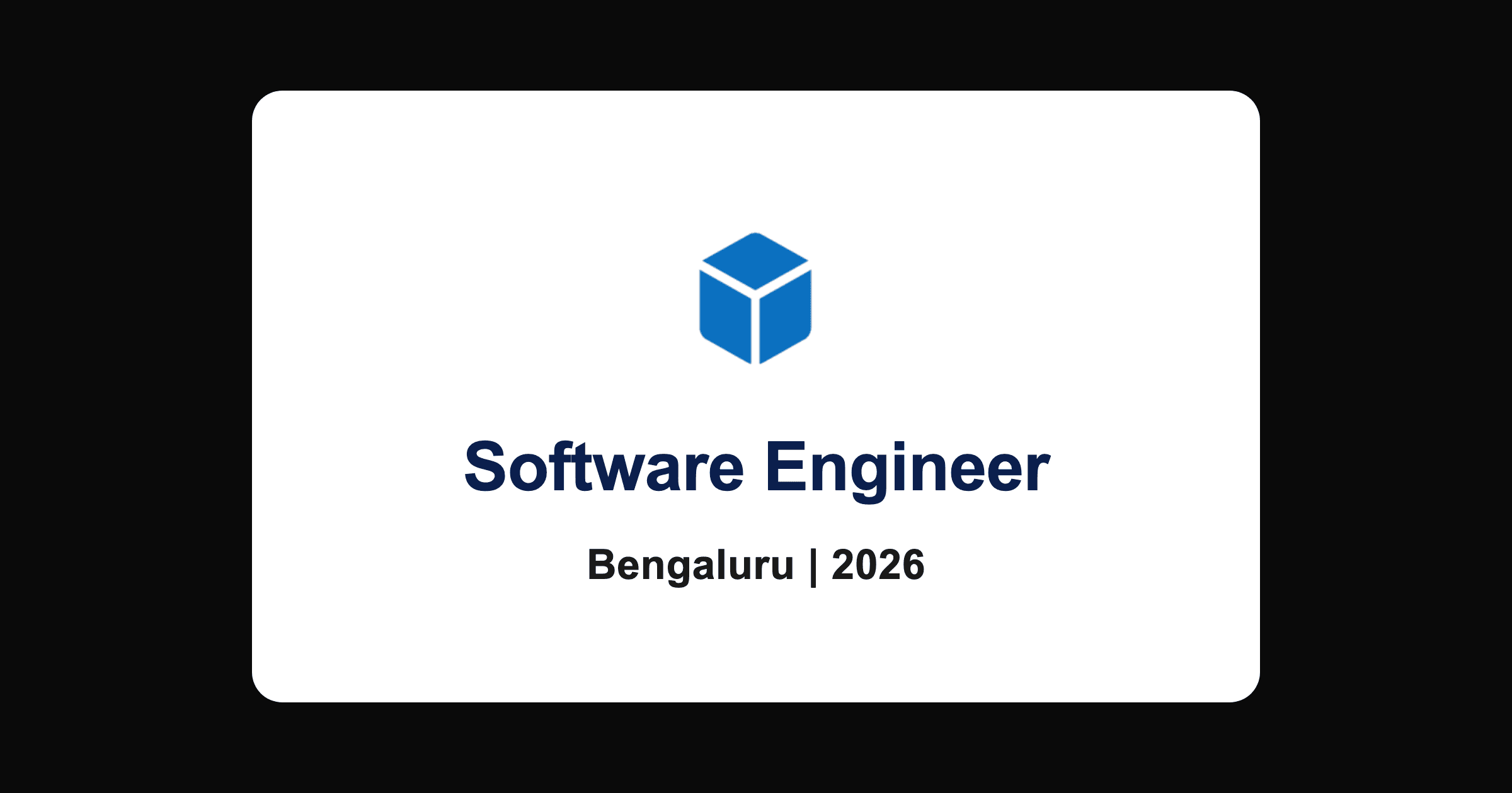 CUBE software engineer recruitment 2026, Bengaluru