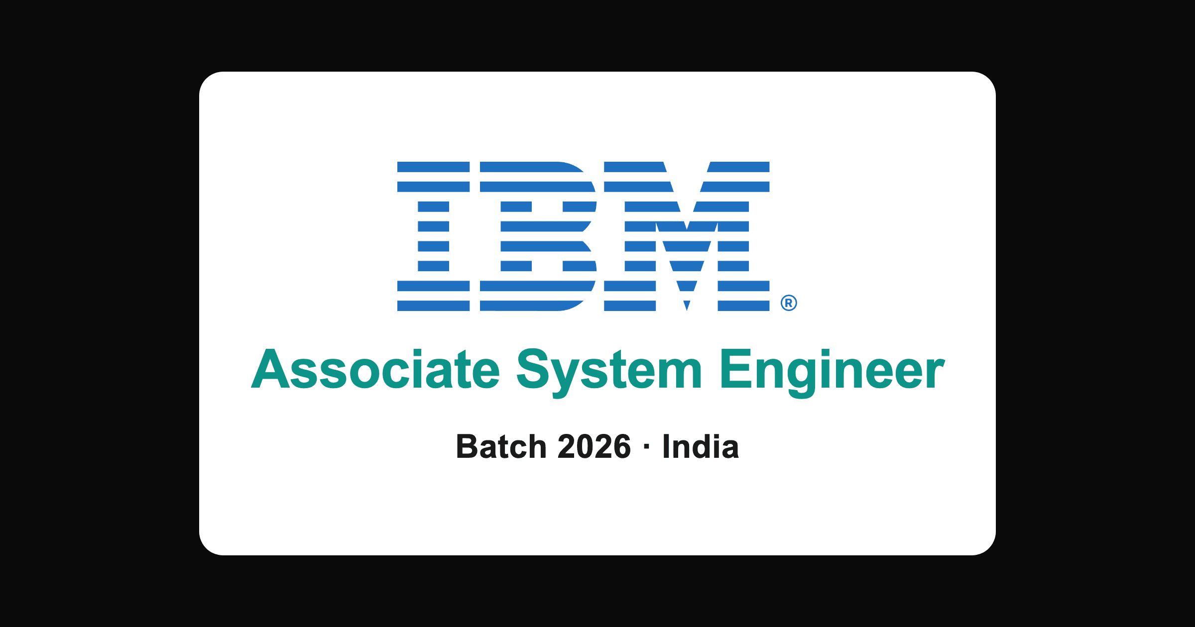 Associate System Engineer at IBM | Amazing Job Opportunity For Freshers