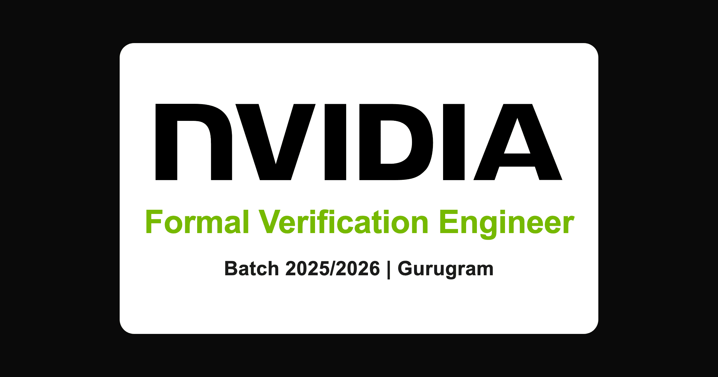 NVIDIA Formal Verification Engineer 2026: New College Graduate Role in Gurugram