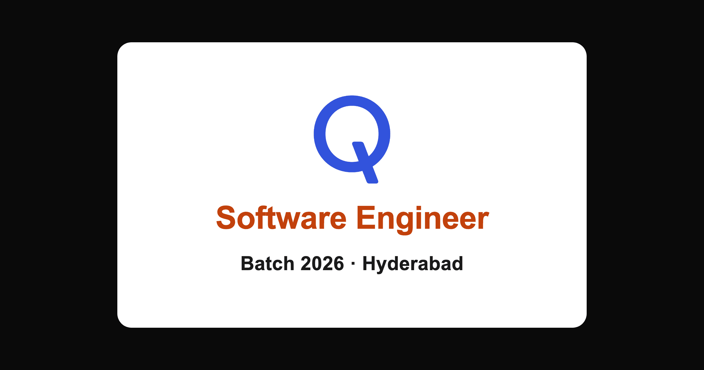 Qualcomm Software Engineer Hyderabad 2026 Batch (Campus Hire)
