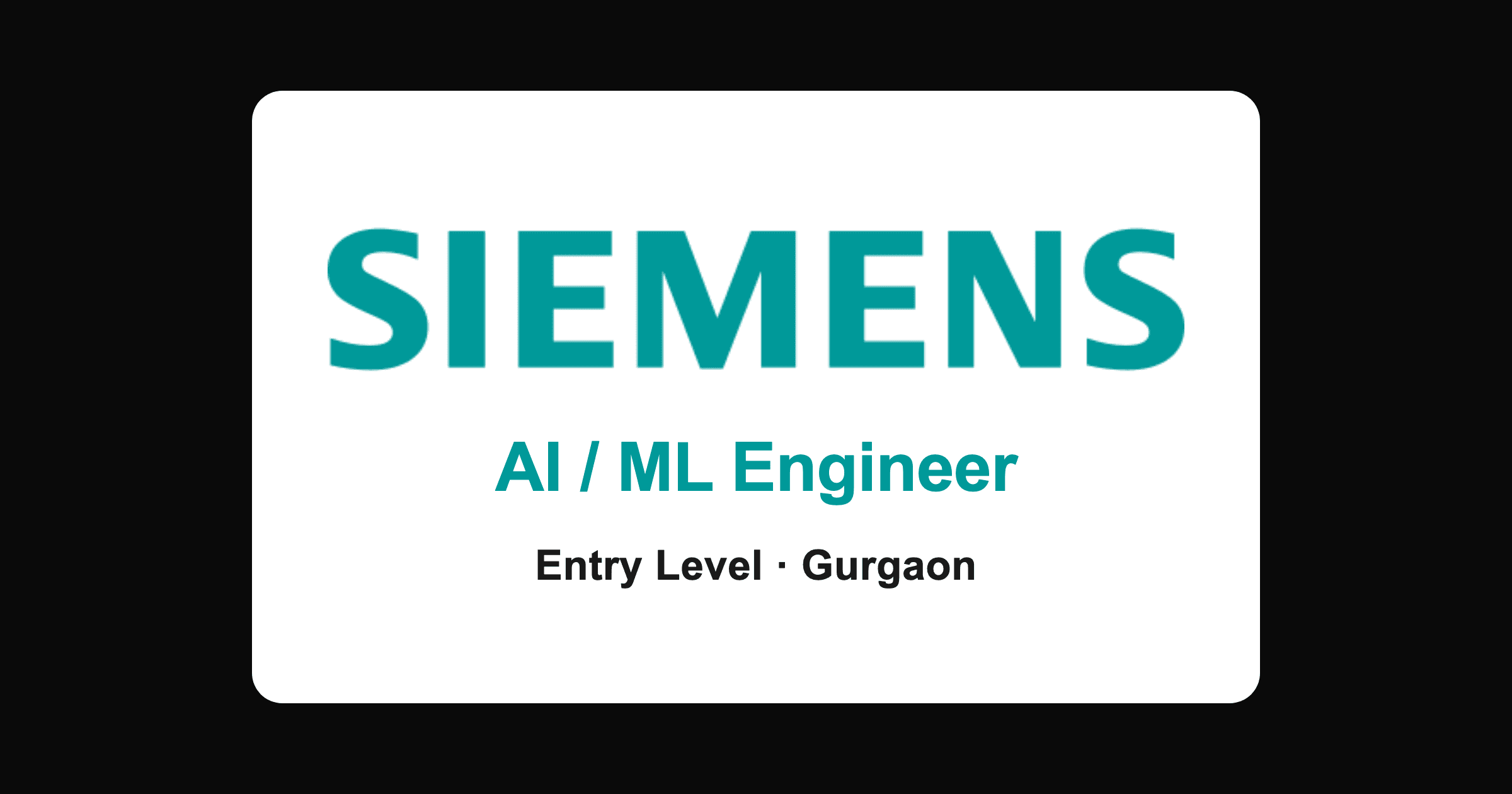 Siemens Energy AI ML Engineer Jobs in Gurgaon 2026 for Freshers
