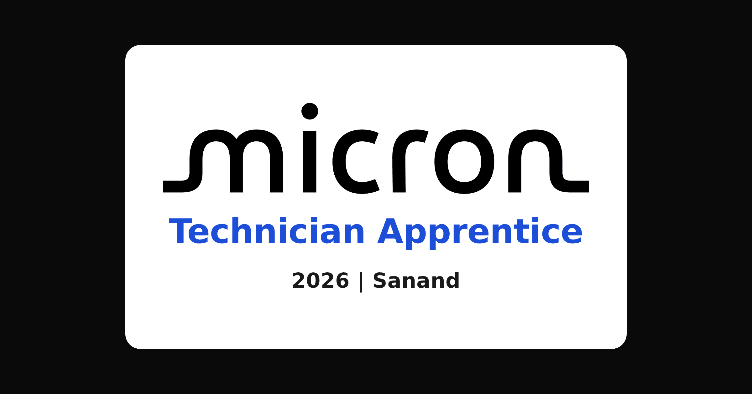 Micron apprenticeship 2026 for diploma freshers in Sanand