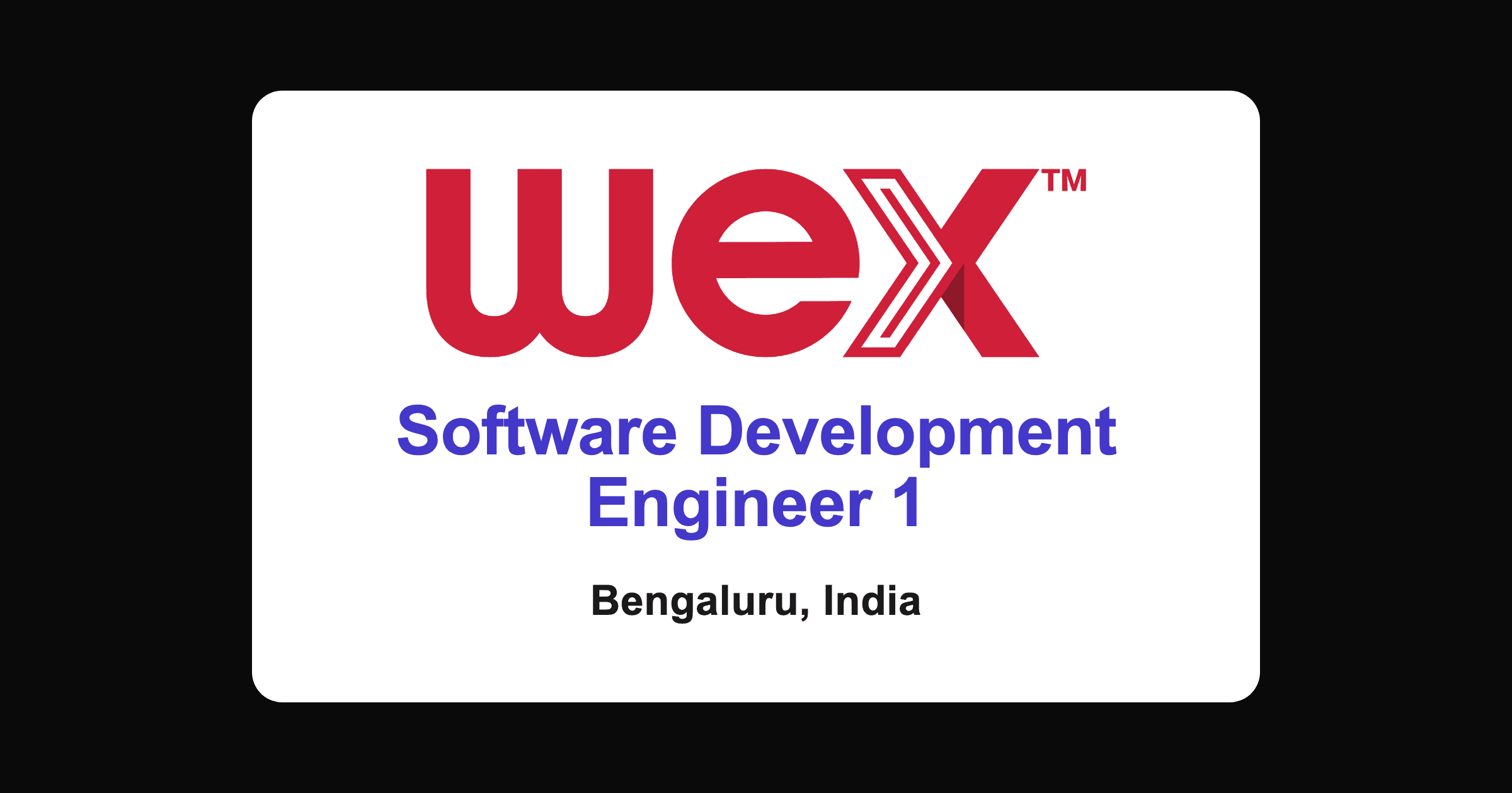 WEX Software Engineer Risk Engineering Hiring 2026 in Bengaluru