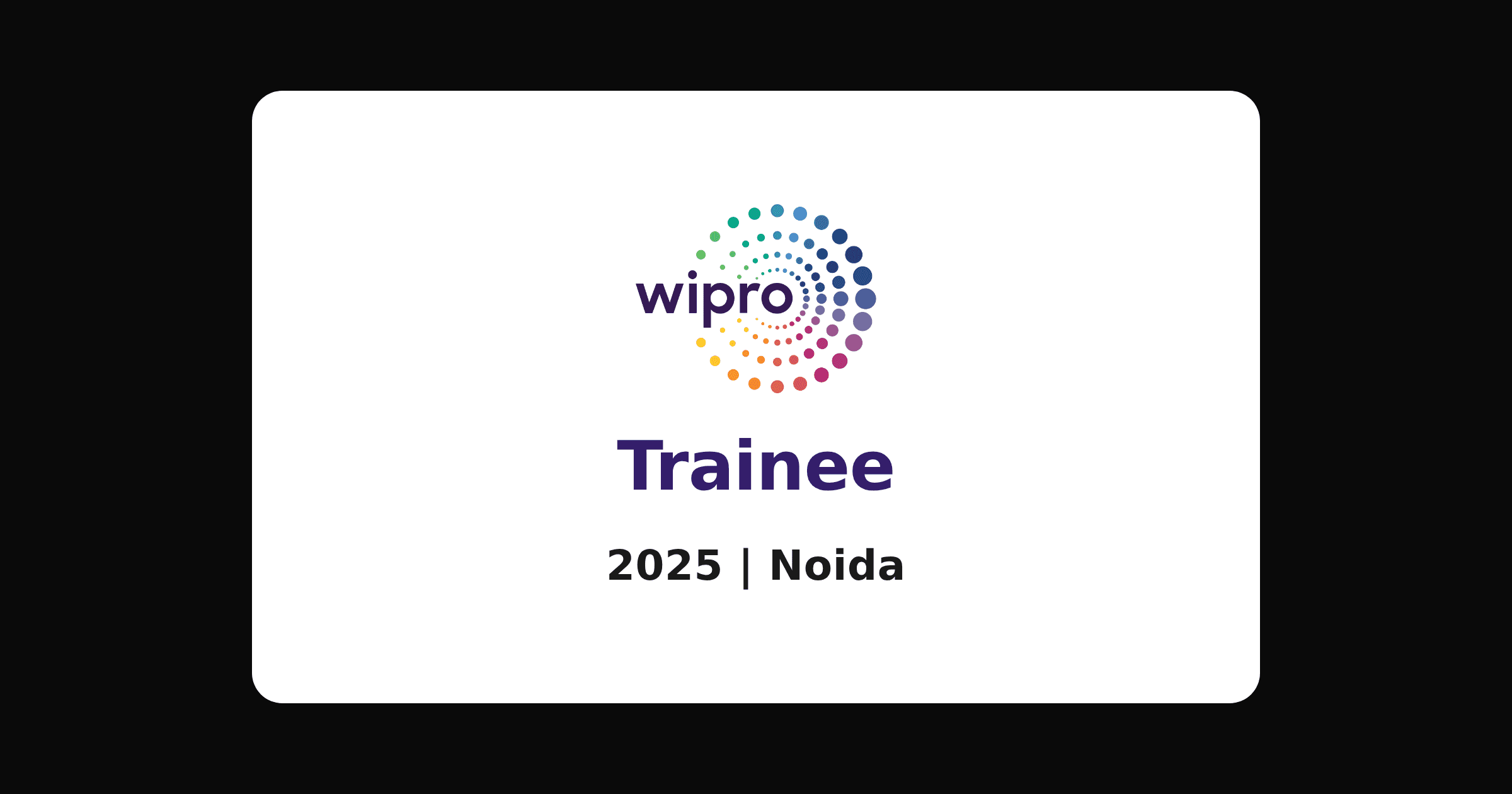 Wipro Trainee hiring 2026 for BE, BTech, MCA freshers in Noida