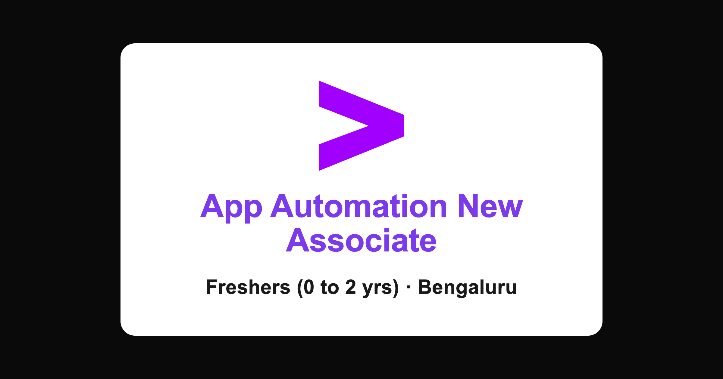 Accenture App Automation Associate 2026 Hiring in Bengaluru for Freshers
