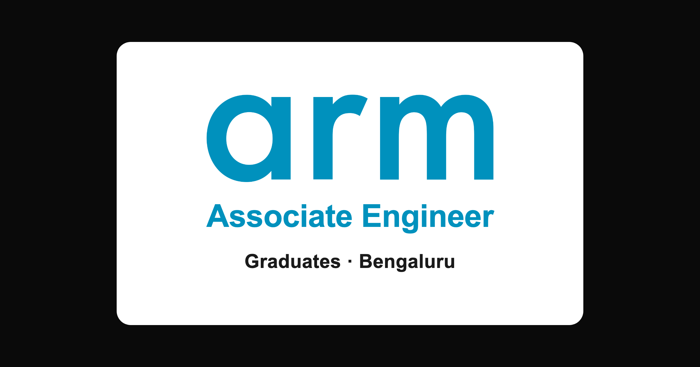 Arm graduate software engineer hiring 2026 in Bengaluru