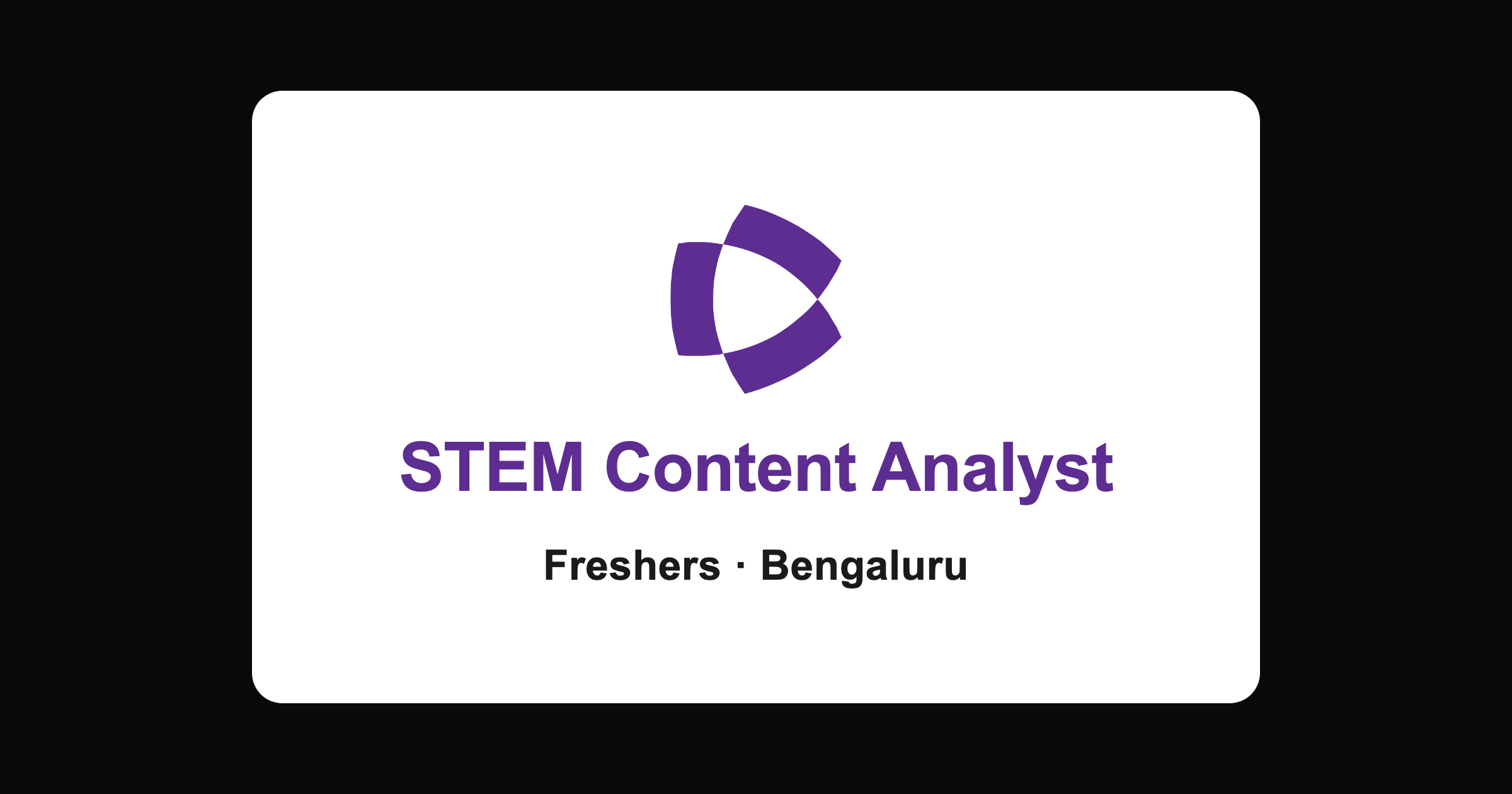 Clarivate STEM Content Analyst Jobs in Chennai 2026 for Freshers