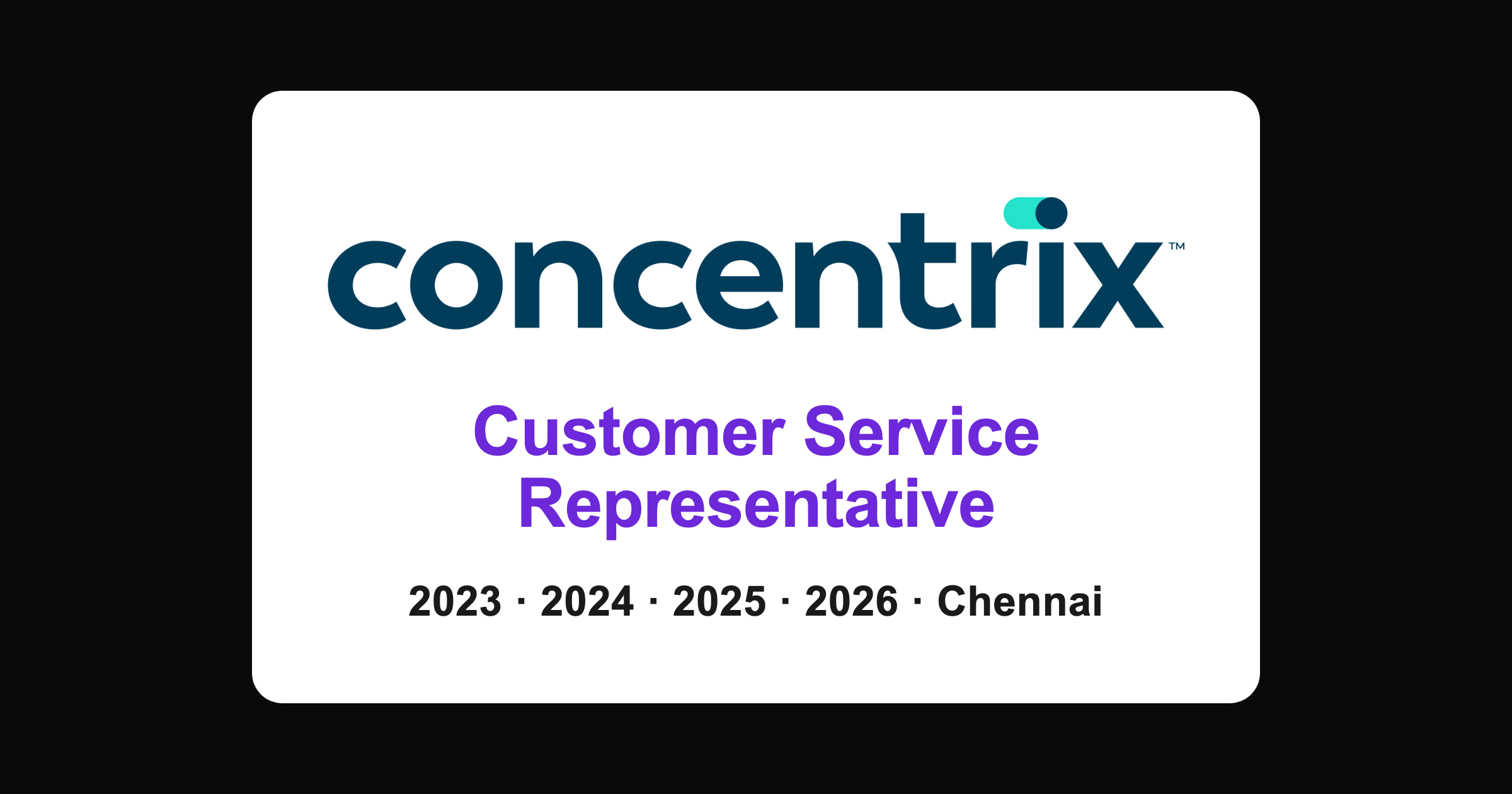 Concentrix Customer Service Representative Hiring 2026, Chennai (Freshers Eligible)
