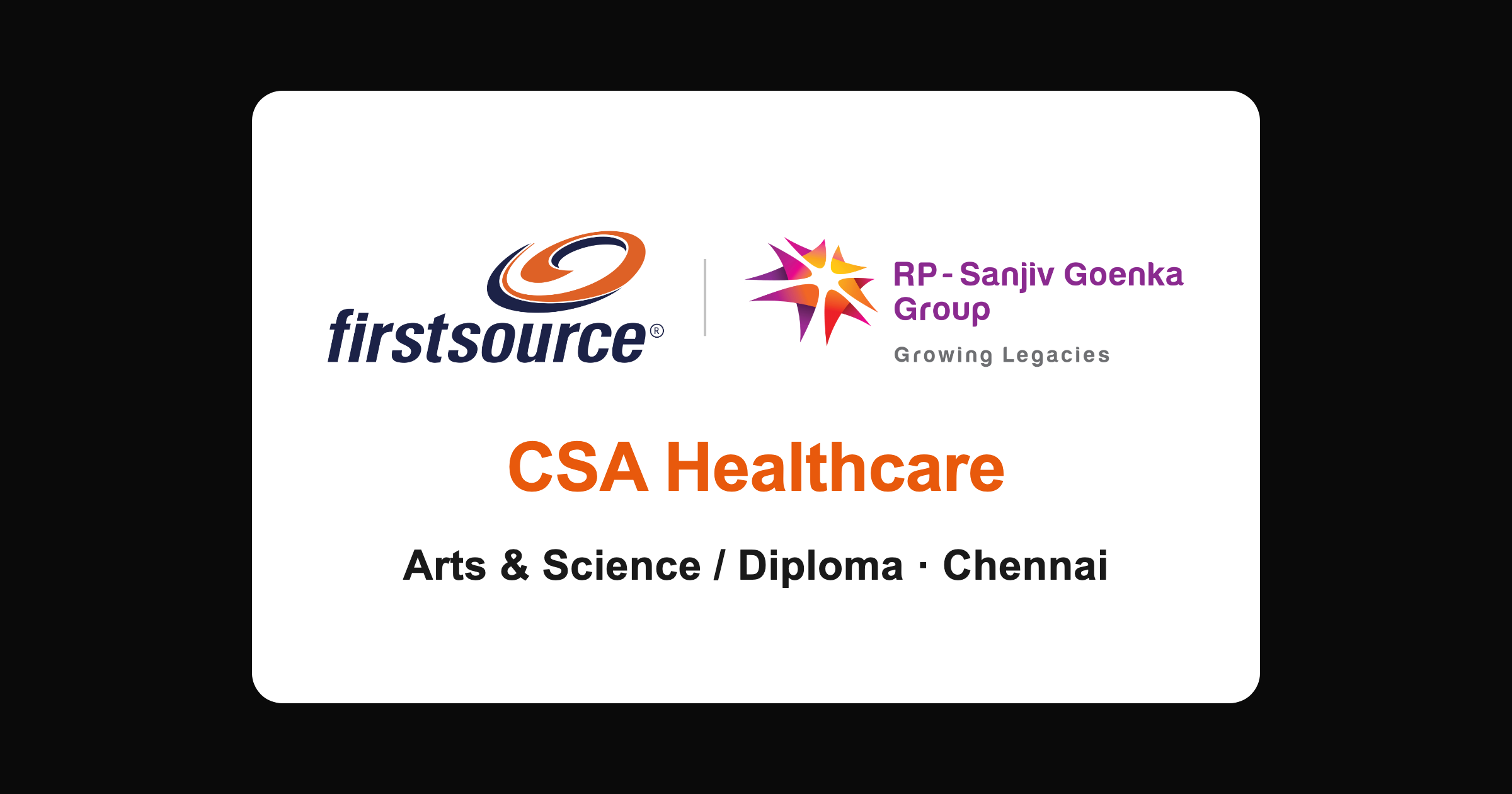 Firstsource CSA Healthcare recruitment 2026 in Chennai