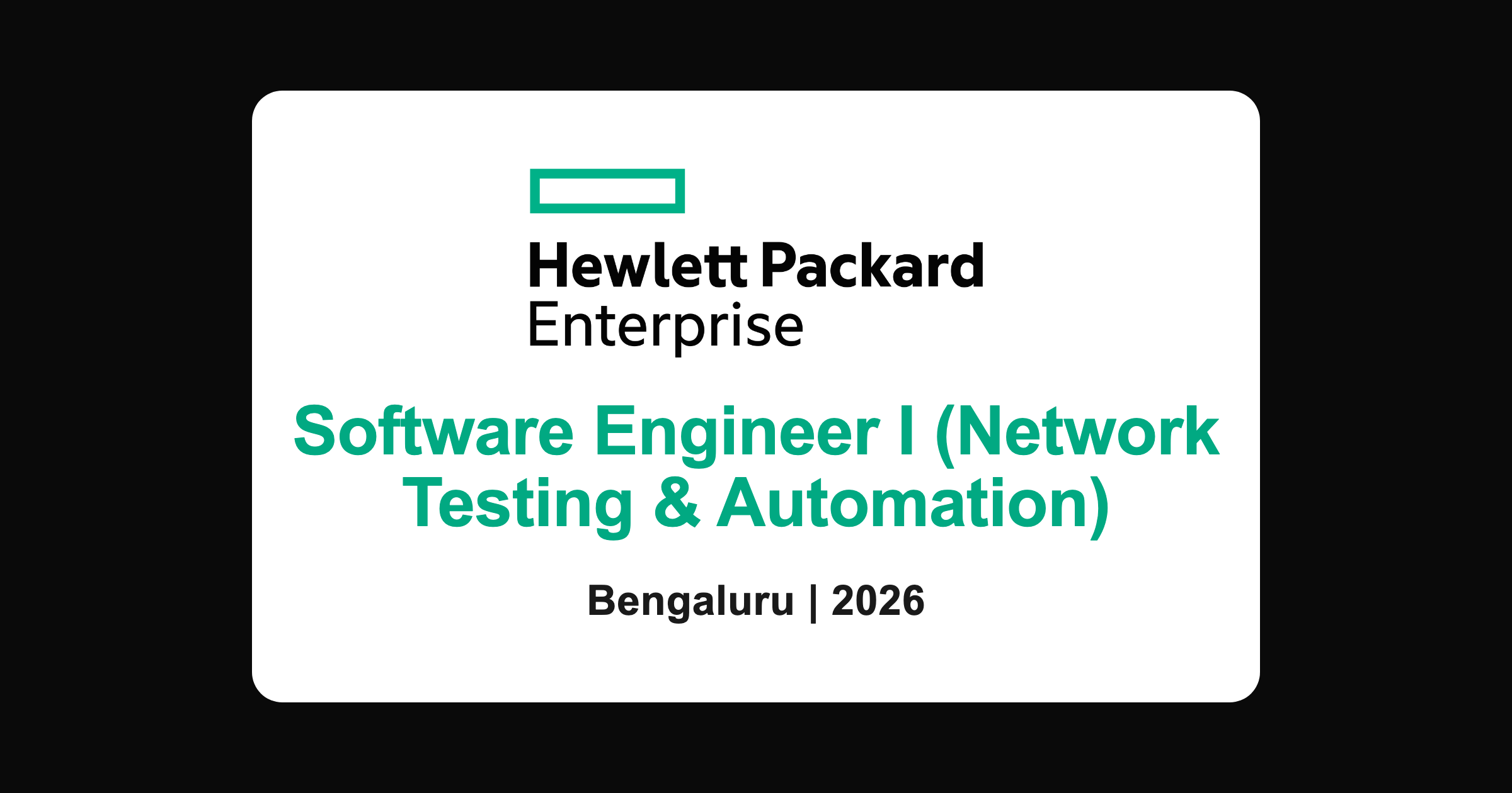 HP Enterprise Software Engineer I (Network Testing & Automation) Hiring 2026 | ClassicJobs HP Enterprise Software Engineer I (Network Testing & Automation) 2026 off-campus hiring banner for freshers in Bengaluru, apply via ClassicJobs
