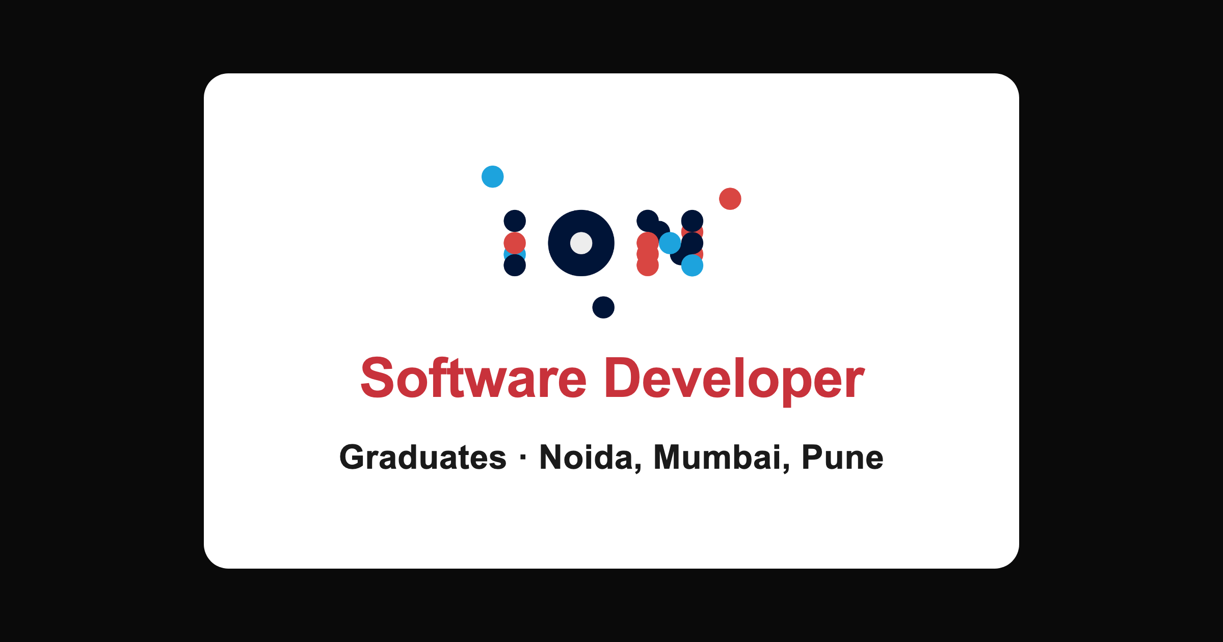 ION Group software developer hiring 2027: Noida, Mumbai, Pune