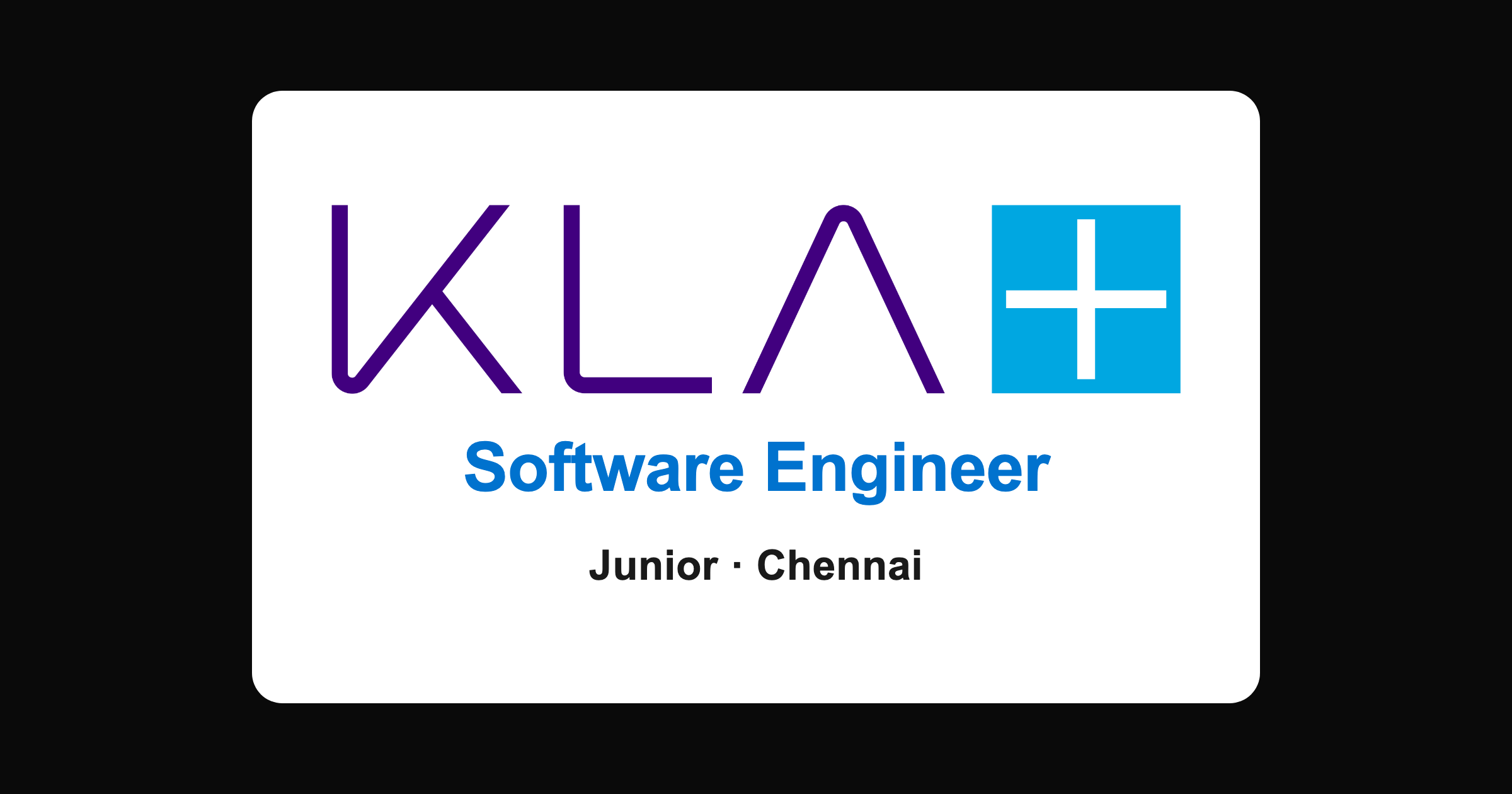 KLA Software Engineer Jobs in Chennai 2026: Junior Role for Freshers