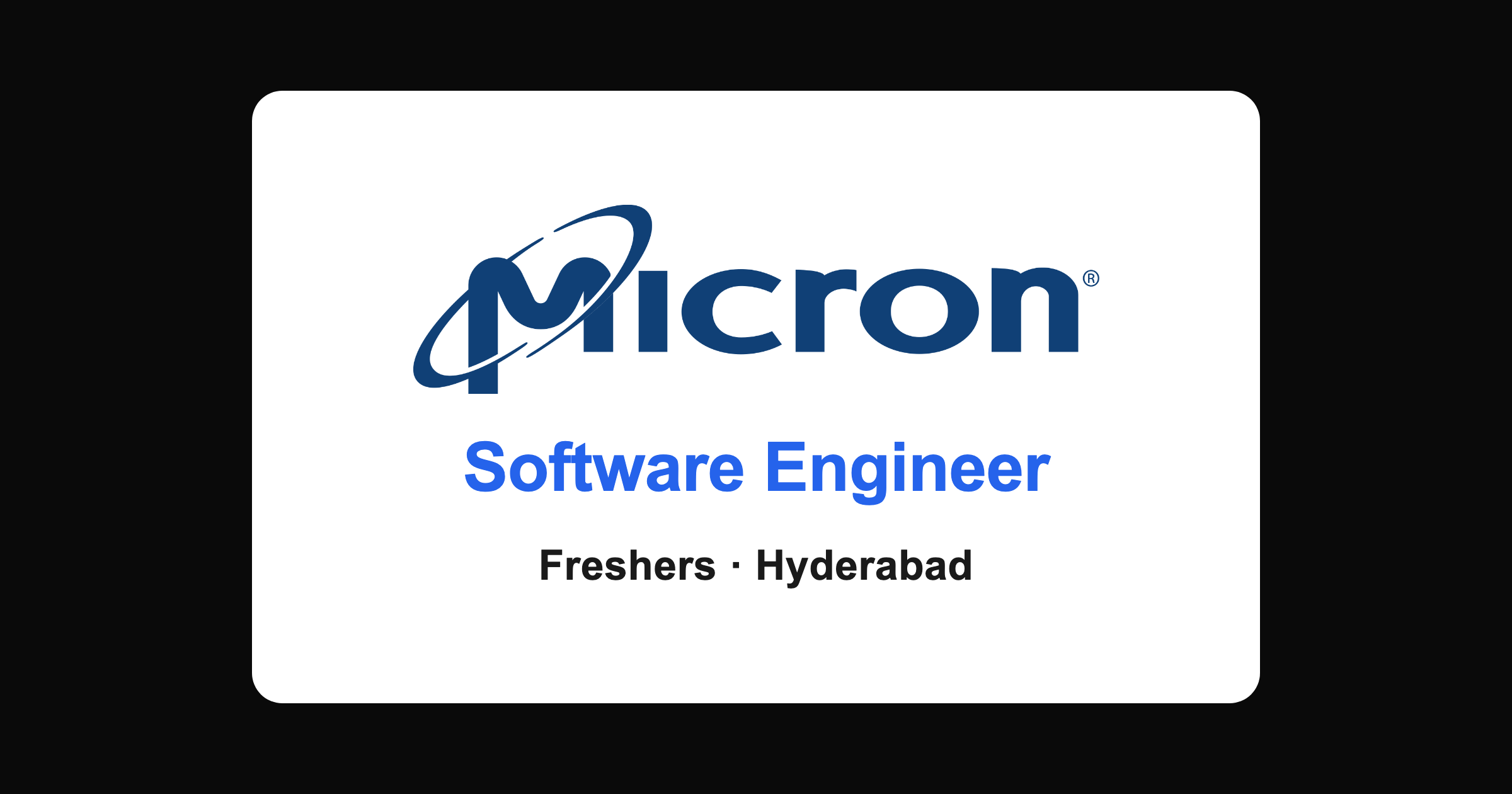Micron Software Engineer 2026 Hiring in Hyderabad for Freshers
