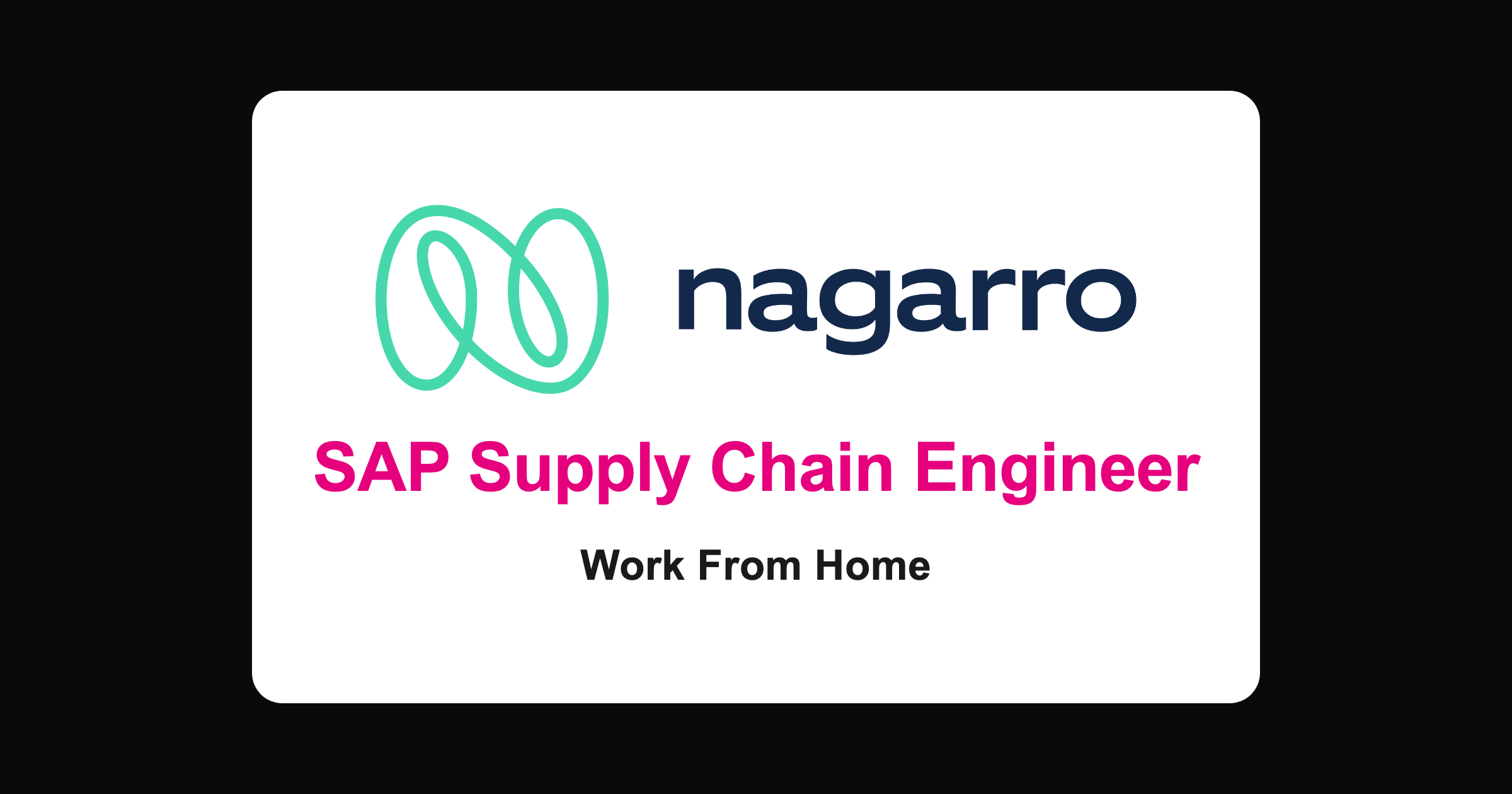 Nagarro SAP Supply Chain Engineer 2026, Work From Home Hiring