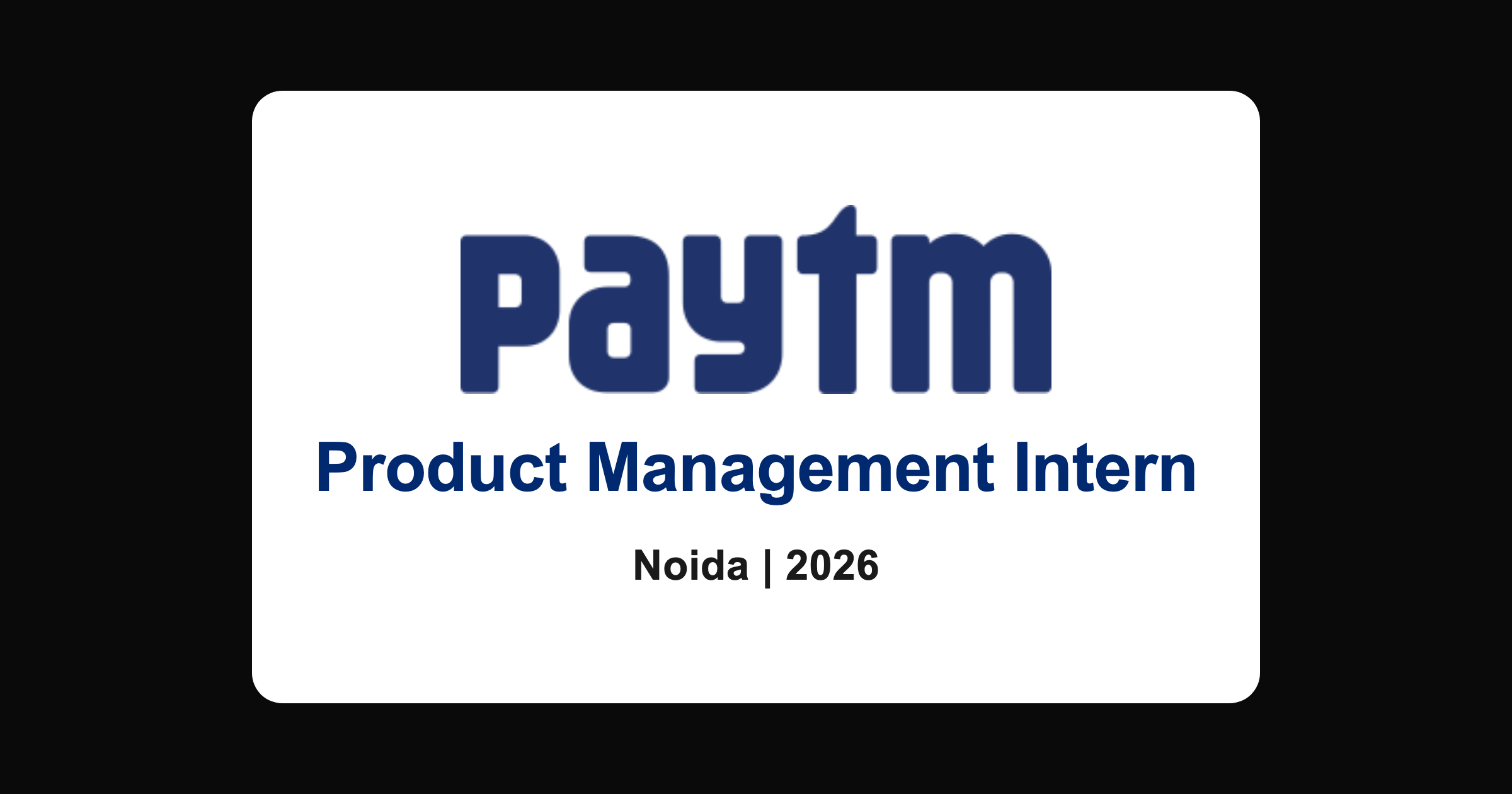 Paytm Product Management Intern Hiring 2026 | ClassicJobs Paytm Product Management Intern 2026 off-campus hiring banner for freshers in Noida, apply via ClassicJobs