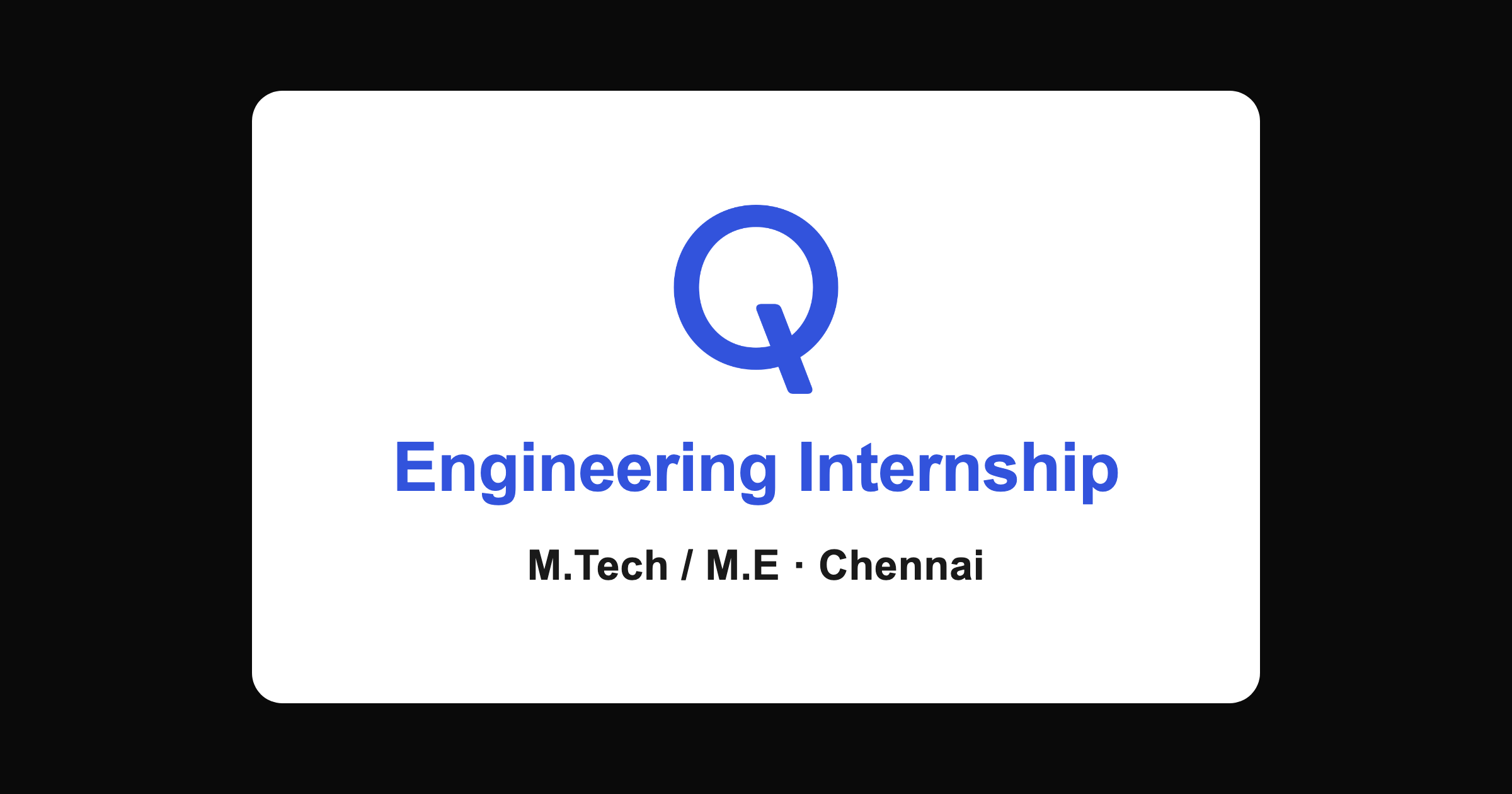 Qualcomm internship 2026 in Chennai for M.Tech and M.E graduates