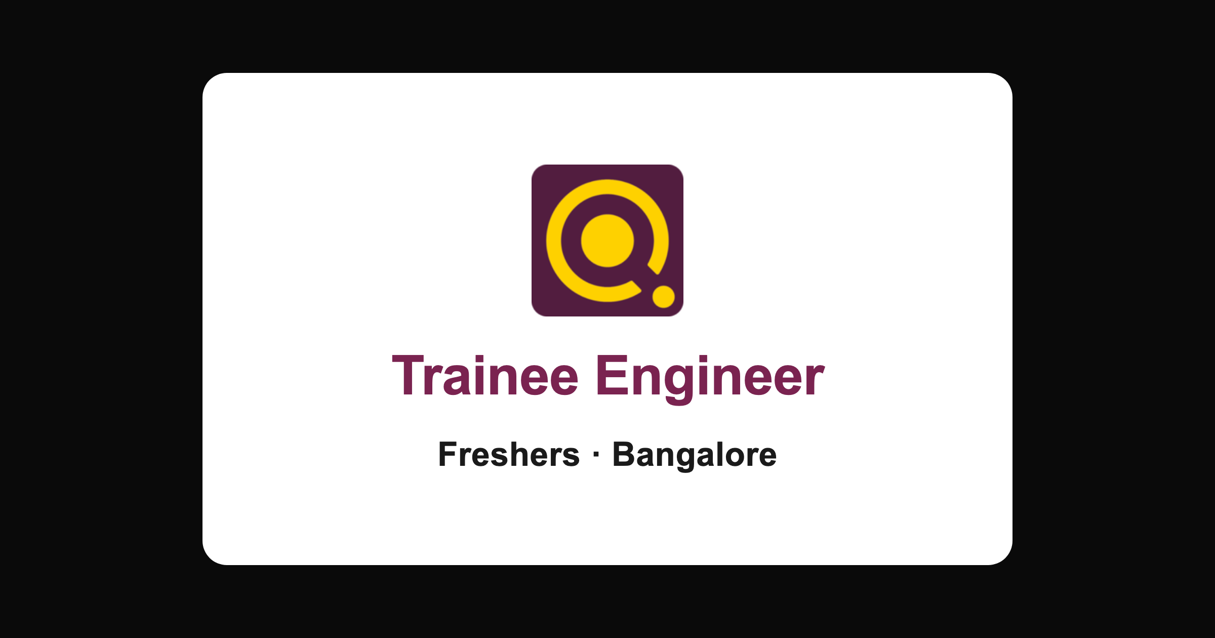 QuEST Global Trainee Engineer 2026 Bangalore: 2025 Mechanical Freshers