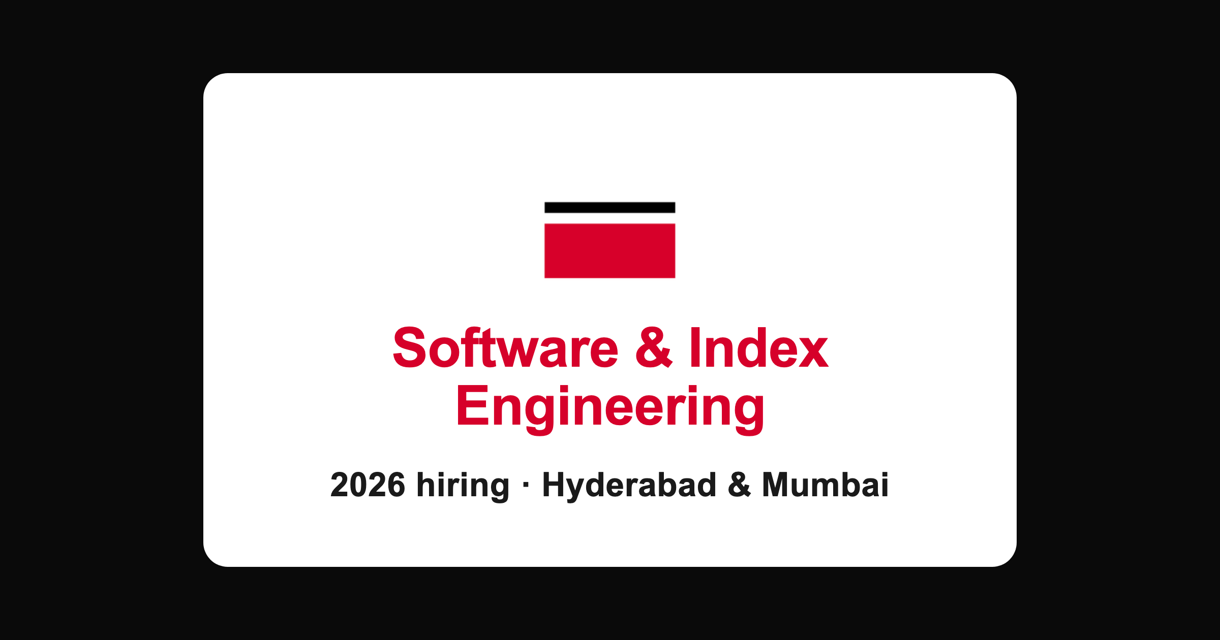 S&P Global Hiring 2026: Software Engineer and Index Intern in Hyderabad and Mumbai