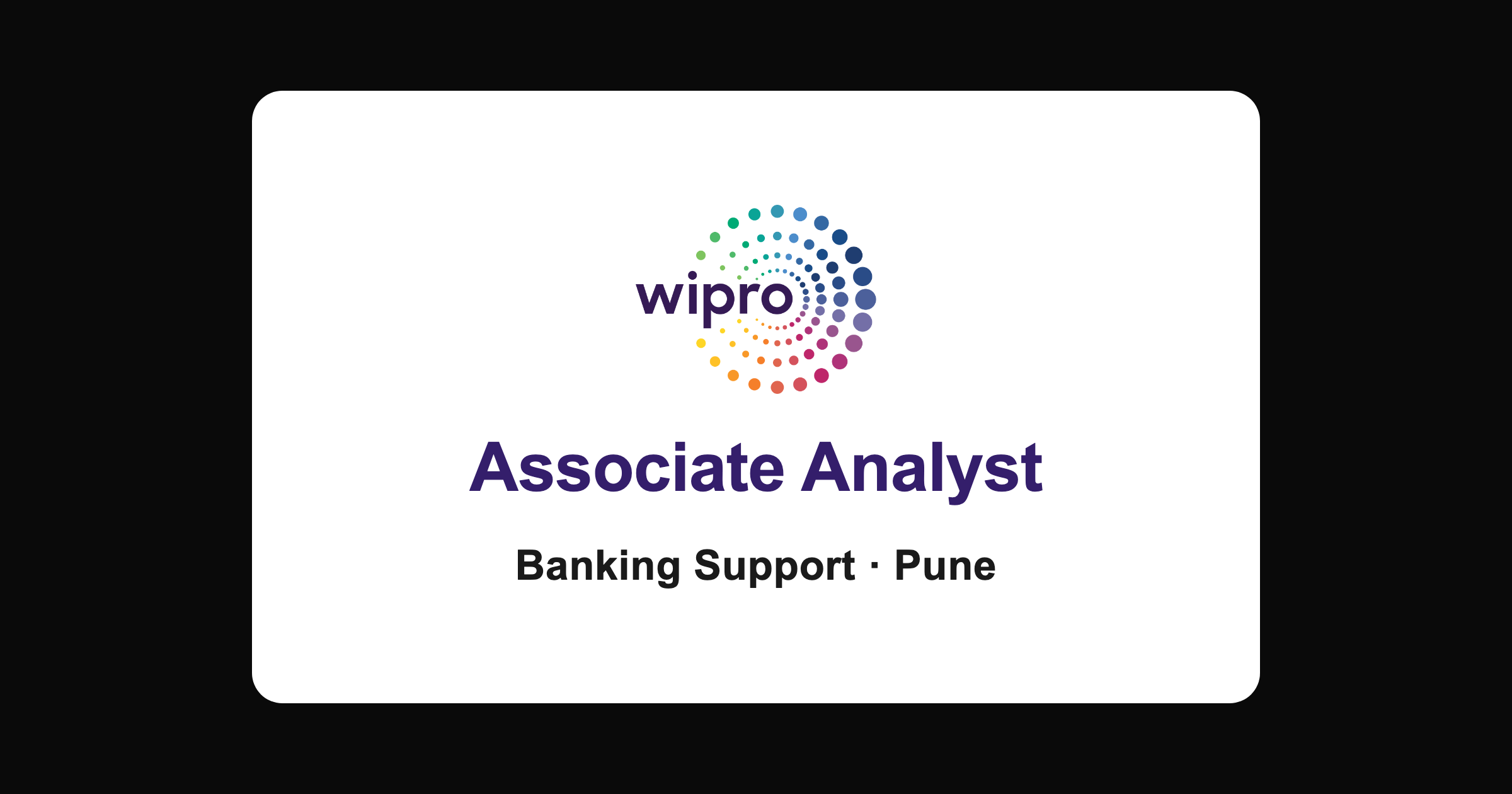 Wipro Associate Analyst Hiring 2026 | ClassicJobs Wipro Associate Analyst 2026 off-campus hiring banner for freshers in Pune, apply via ClassicJobs