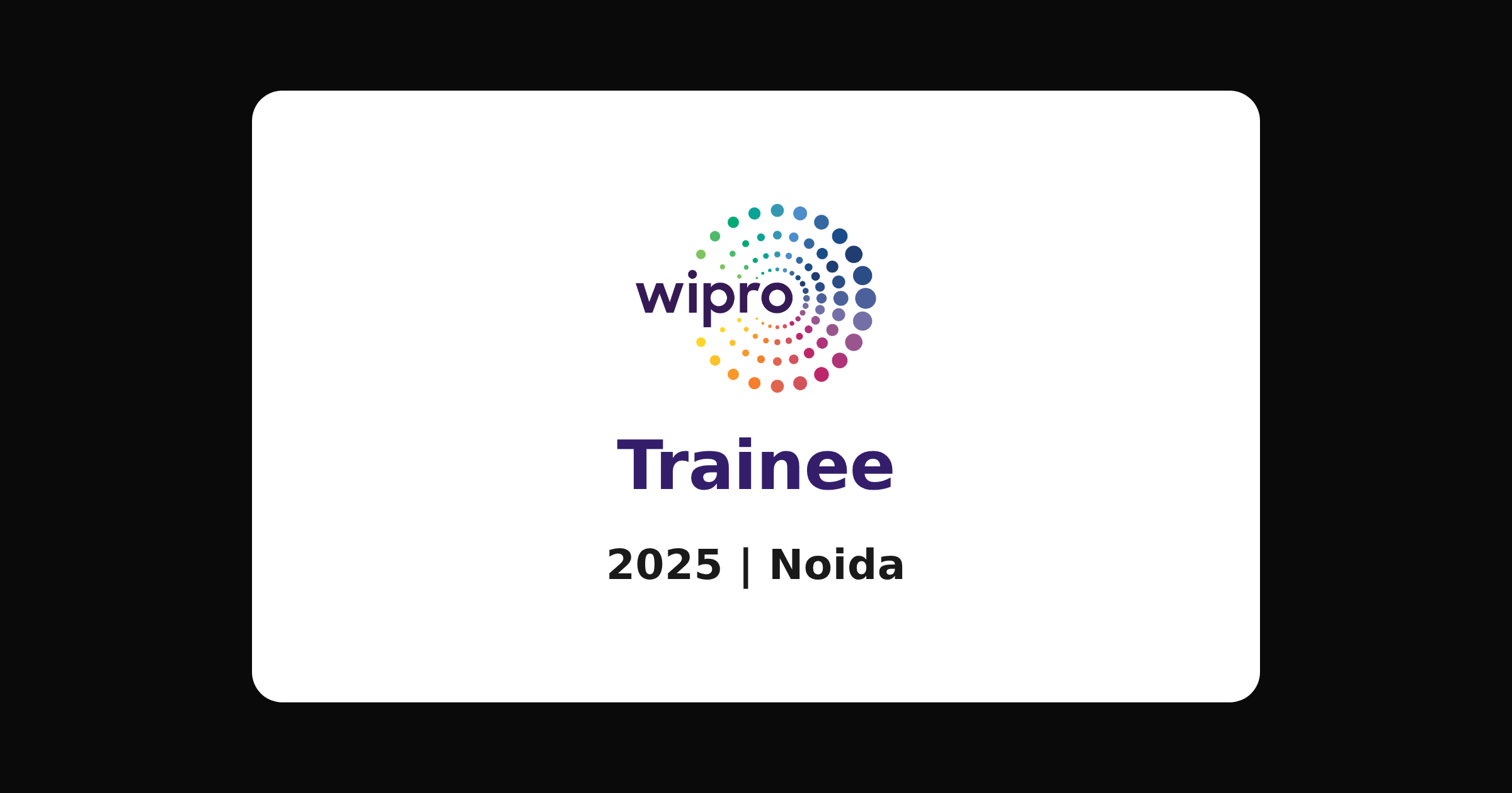 Wipro Trainee hiring 2026 for BE, BTech, MCA freshers in Noida